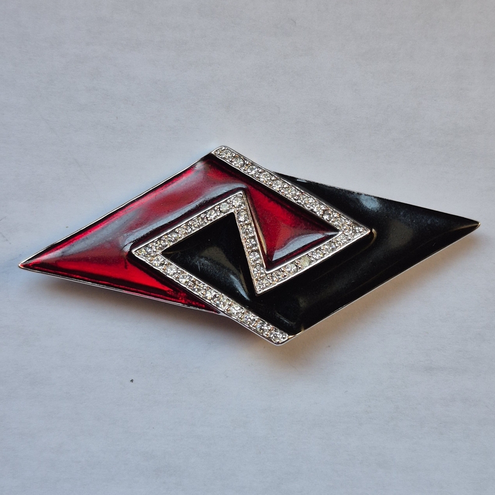 Vintage Signed Monet Enamel Brooch